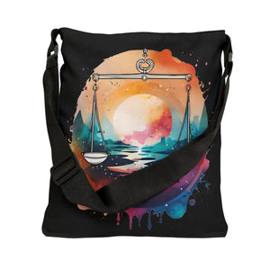 Bold Libra Zodiac Sign Tote Bag - Cosmic Travel - Dipaliz - Bags