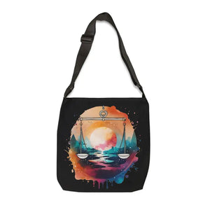 Libra Zodiac Sign Tote Bag All-over Print Bold Colors - Dipaliz - 18’’ × - Bags