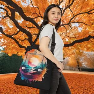 Libra Zodiac Sign Tote Bag All-over Print Bold Colors - Dipaliz - Bags