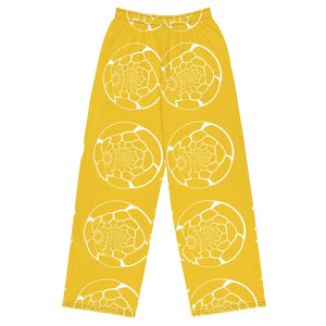 Bold Yellow Wide Leg Pants - Stretchy Jersey - Dipaliz