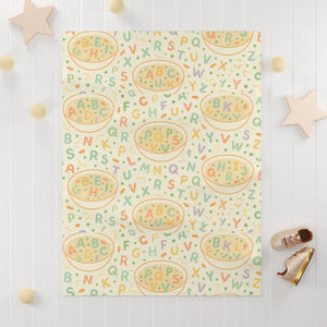 Alphabet Baby Blanket – Soft Fleece Nursery - Dipaliz - Blankets