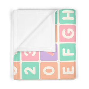 Numbers Baby Blanket – Soft Fleece 30x40 - Dipaliz - Blankets