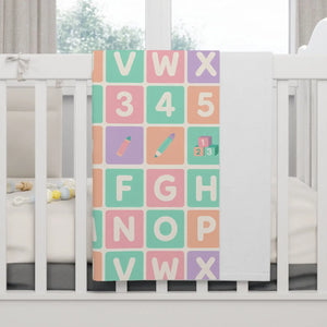 Numbers Baby Blanket – Soft Fleece 30x40 - Dipaliz - Blankets