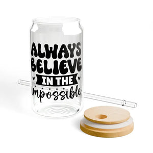 Bpa Free Sipper Glass - 16oz Always Believe - Dipaliz - Tumblers