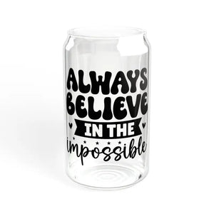 Bpa Free Sipper Glass - 16oz Always Believe - Dipaliz - Without Lid or Straw / Tumblers