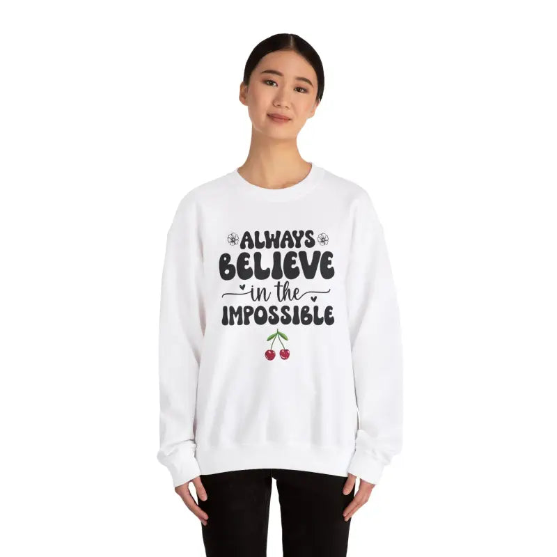 Unisex Heavy Blend Crewneck Sweatshirt Believe in the Impossible