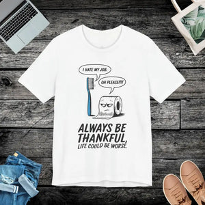 Funny Toilet Paper Thankful Tee - Soft Cotton Unisex Shirt - Dipaliz - White / s - T-shirts