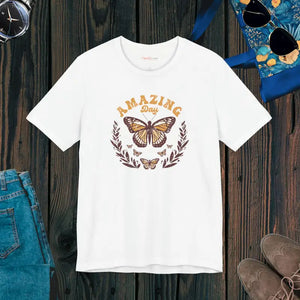 Butterfly T-shirt - Amazing Day Comfort Style - Dipaliz - White / s - T-shirts
