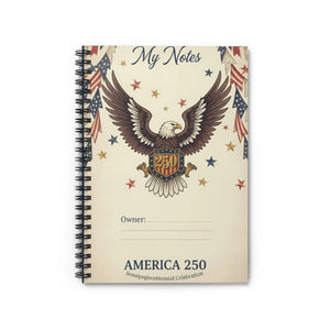 Vintage Eagle Spiral Notebook - Commemorative Shield - Dipaliz - Journals