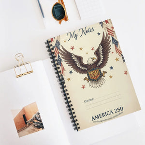 Vintage Eagle Spiral Notebook - Commemorative Shield - Dipaliz - Journals