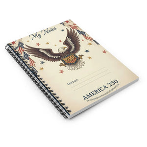 Vintage Eagle Spiral Notebook - Commemorative Shield - Dipaliz - Journals