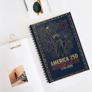 America 250 Spiral Notebook - Independence Day 2026 Patriotic Journal (1776–2026) - Journals