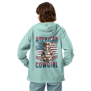 Unisex Lightweight Zip Windbreaker - Cowgirl Motif - Dipaliz - Windbreakers