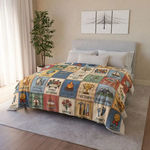 Milestone Memory Blanket – Soft Fleece Keepsake - Dipaliz - Blankets