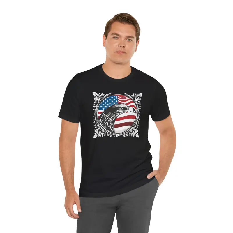 American Eagle Unisex Short Sleeve Tee: Ultimate Comfort! - Black / s T-shirt