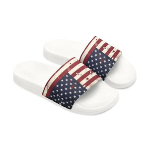 American Flag Slide Sandals - Cushioned Comfort Footwear - Dipaliz - Shoes