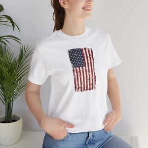 Soft Unisex Jersey Short - American Flag Cotton - Dipaliz - T-shirts