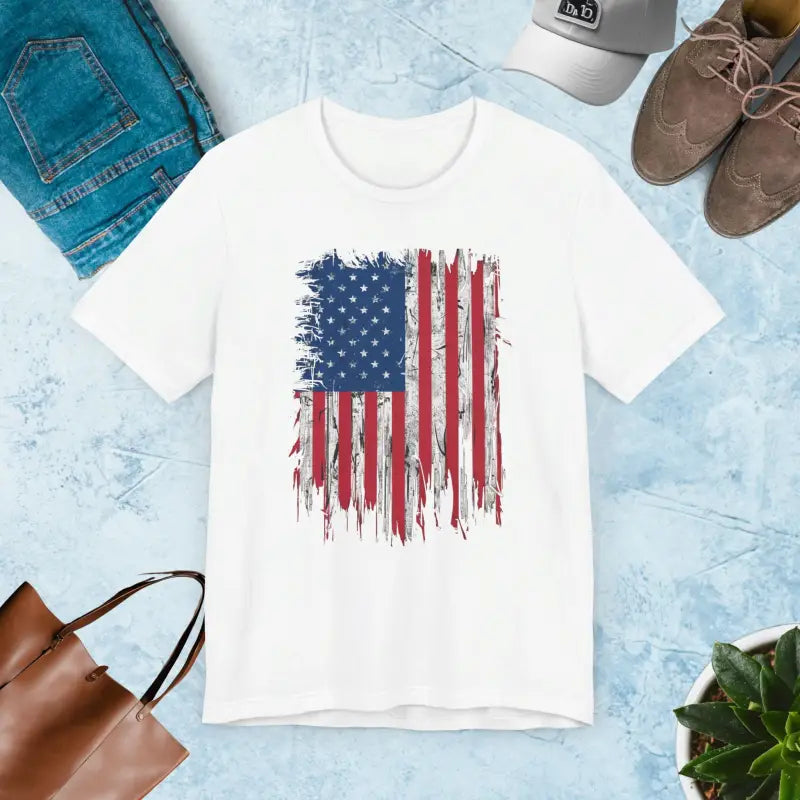 Patriotic Style: Unisex Jersey Short Sleeve Tee - White / Xs T-shirt