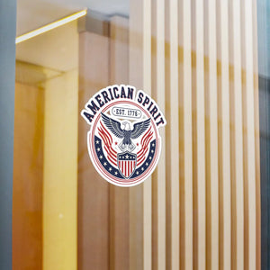 American Spirit Kiss-cut Vinyl Decal, Patriotic Eagle ?Est. 1776’ Sticker - Home Decor Decals