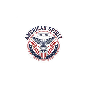 American Spirit Kiss-cut Vinyl Decal, Patriotic Eagle ?Est. 1776’ Sticker - Home Decor Decals