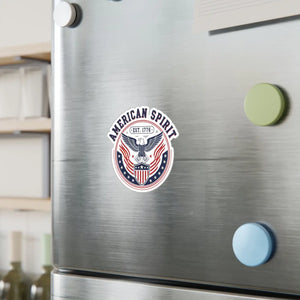 American Spirit Kiss-cut Vinyl Decal, Patriotic Eagle ?Est. 1776’ Sticker - Home Decor Decals
