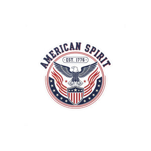 American Spirit Kiss-cut Vinyl Decal, Patriotic Eagle ?Est. 1776’ Sticker - Home Decor Decals