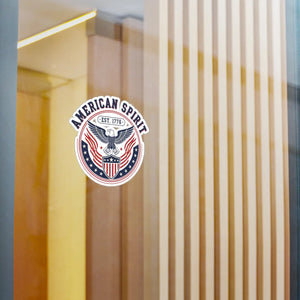American Spirit Kiss-cut Vinyl Decal, Patriotic Eagle ?Est. 1776’ Sticker - Home Decor Decals