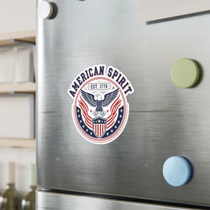American Spirit Kiss-cut Vinyl Decal, Patriotic Eagle ?Est. 1776’ Sticker - Home Decor Decals