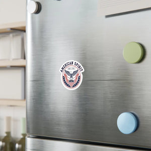 American Spirit Kiss-cut Vinyl Decal, Patriotic Eagle ?Est. 1776’ Sticker - Home Decor Decals