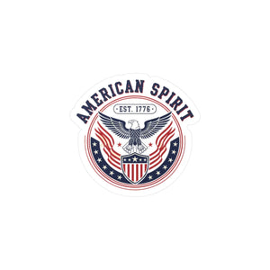 American Spirit Kiss-cut Vinyl Decal, Patriotic Eagle ?Est. 1776’ Sticker - Home Decor Decals
