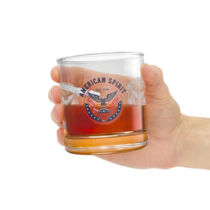 American Spirit Rocks Glass, Patriotic 10oz Whiskey Tumbler with Eagle Emblem - Tumblers