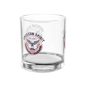 American Spirit Rocks Glass, Patriotic 10oz Whiskey Tumbler with Eagle Emblem - Tumblers