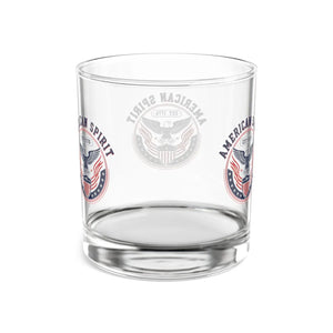 American Spirit Rocks Glass, Patriotic 10oz Whiskey Tumbler with Eagle Emblem - Tumblers