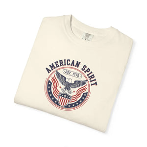 American Spirit T-shirt, Patriotic Eagle Graphic Tee (est. 1776) - T-shirts - m