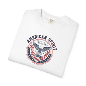 American Spirit T-shirt, Patriotic Eagle Graphic Tee (est. 1776) - T-shirts - m