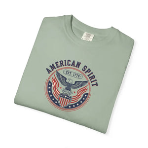 American Spirit T-shirt, Patriotic Eagle Graphic Tee (est. 1776) - T-shirts - m