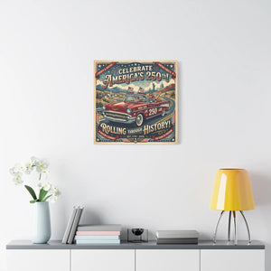250th Vintage Roadtrip Canvas – Americana Decor - Dipaliz - Prints