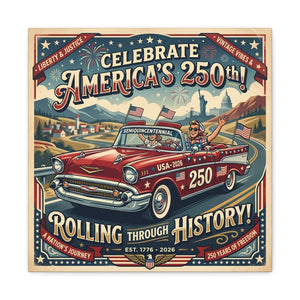 250th Vintage Roadtrip Canvas – Americana Decor - Dipaliz - Prints
