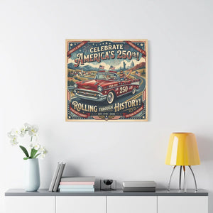 250th Vintage Roadtrip Canvas – Americana Decor - Dipaliz - Prints