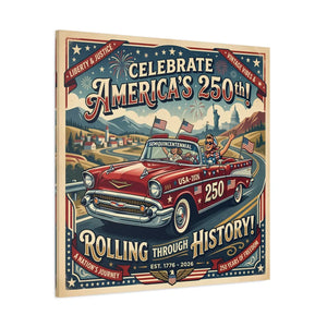 250th Vintage Roadtrip Canvas – Americana Decor - Dipaliz - Prints