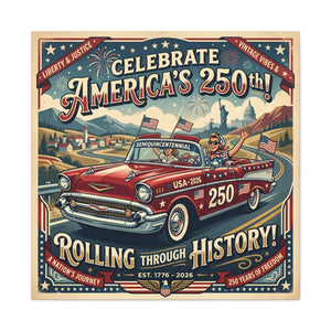 250th Vintage Roadtrip Canvas – Americana Decor - Dipaliz - Prints