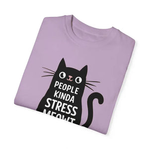 Kinda Stress Meowt Cat Tee - Soft Cotton Comfort - Dipaliz - T-shirts
