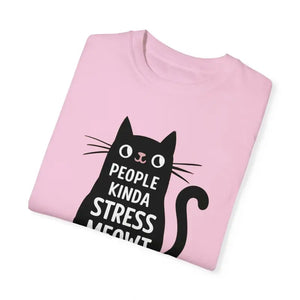 Kinda Stress Meowt Cat Tee - Soft Cotton Comfort - Dipaliz - T-shirts