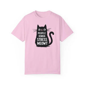 Kinda Stress Meowt Cat Tee - Soft Cotton Comfort - Dipaliz - T-shirts