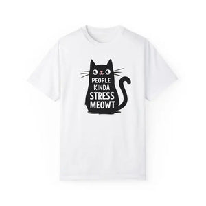 Kinda Stress Meowt Cat Tee - Soft Cotton Comfort - Dipaliz - T-shirts