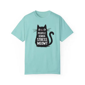 Kinda Stress Meowt Cat Tee - Soft Cotton Comfort - Dipaliz - T-shirts