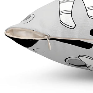 Astronaut Bitcoin Flag Polyester Square Pillow Space Decor - Dipaliz - Throw Pillows