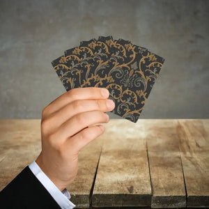 Black Poker Playing Cards - 300gsm Premium Card Deck - Dipaliz - 2.5’’ x 3.5’’ / White / Semi Glossy - Games