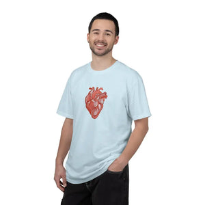 T-shirt - Anatomical Heart Graphic Tee Low Heat Garment Dyed Cotton - Dipaliz