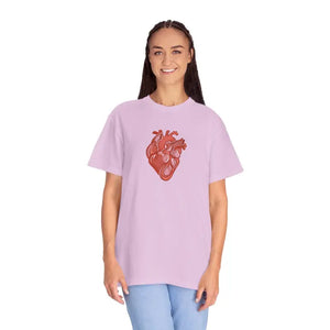 T-shirt - Anatomical Heart Graphic Tee Low Heat Garment Dyed Cotton - Dipaliz